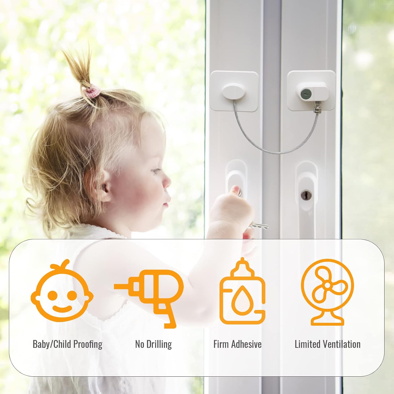 Thumbnail 1 de NewBinn Window Safety Locks 2-Pack