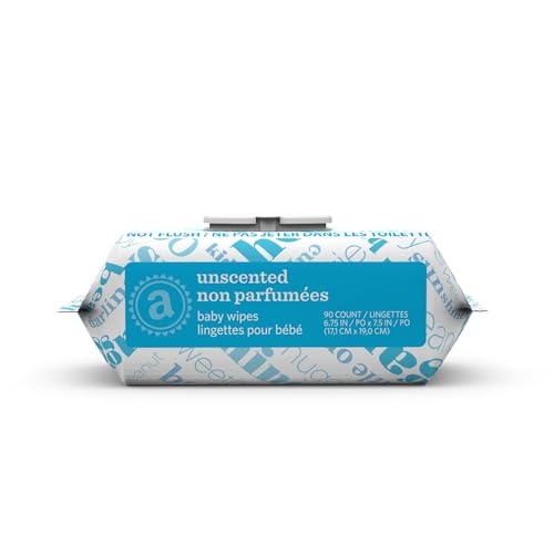 Detalle 2 de Amazon Elements Baby Wipes, Unscented, Hypoallergenic, 810 Count (Flip-Top Packs)