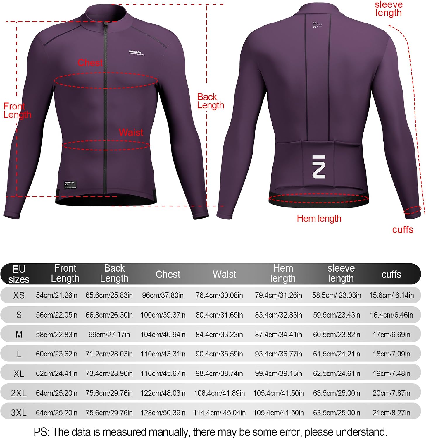 Thumbnail 6 de INBIKE Maglia ciclismo invernale termica antivento per uomo