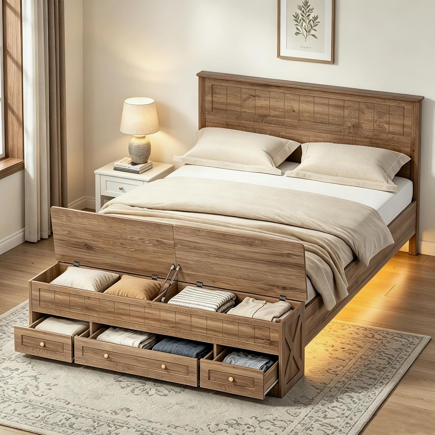 Detalle de Oakvera Queen Bed Frame