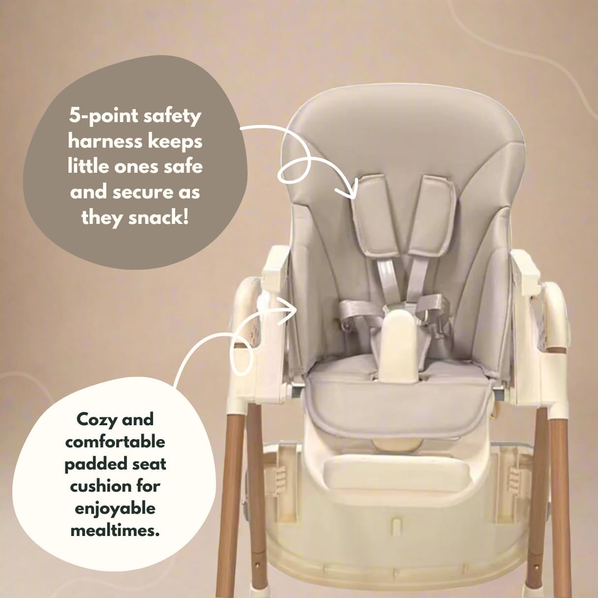 Detalle de Venture Flare High Chair with Adjustable Seating