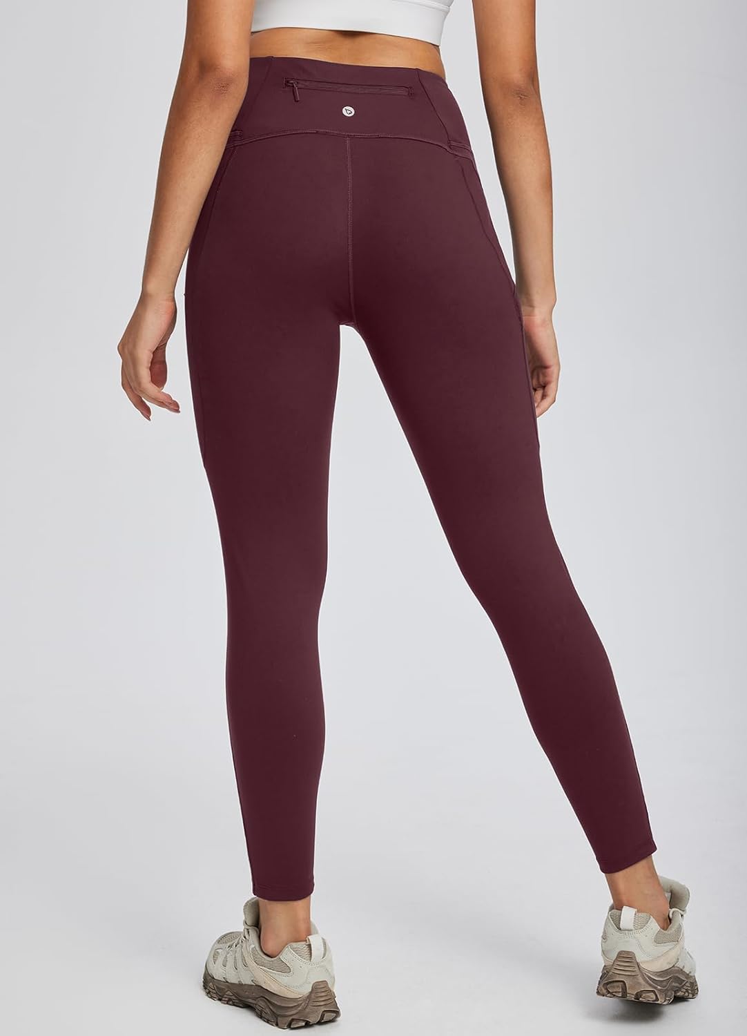 Detalle de Baleaf Women’s Walking Hiking Leggings with 3 Pockets – High Rise, Quick Dry, Non-See-Through