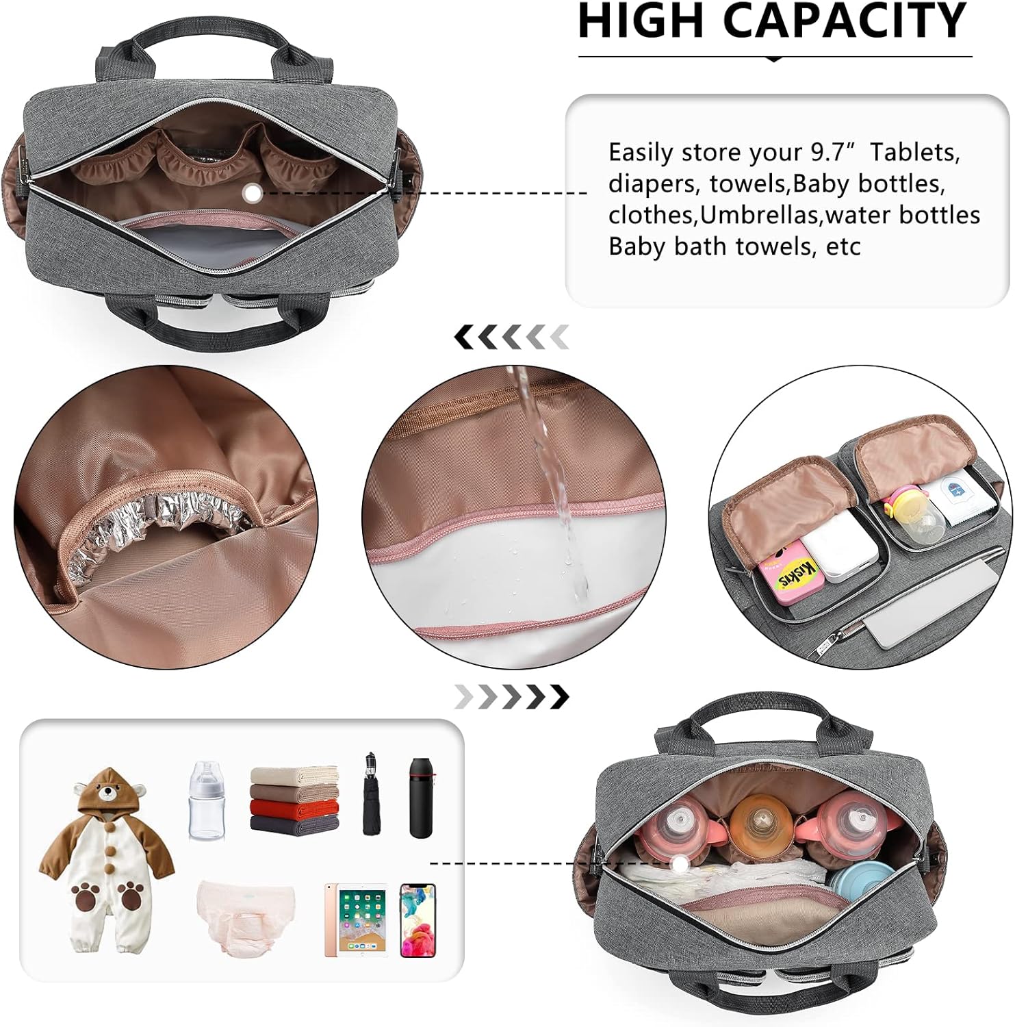 Thumbnail 3 de Kono Sac à Langer Fourre-tout 32×12×26 cm