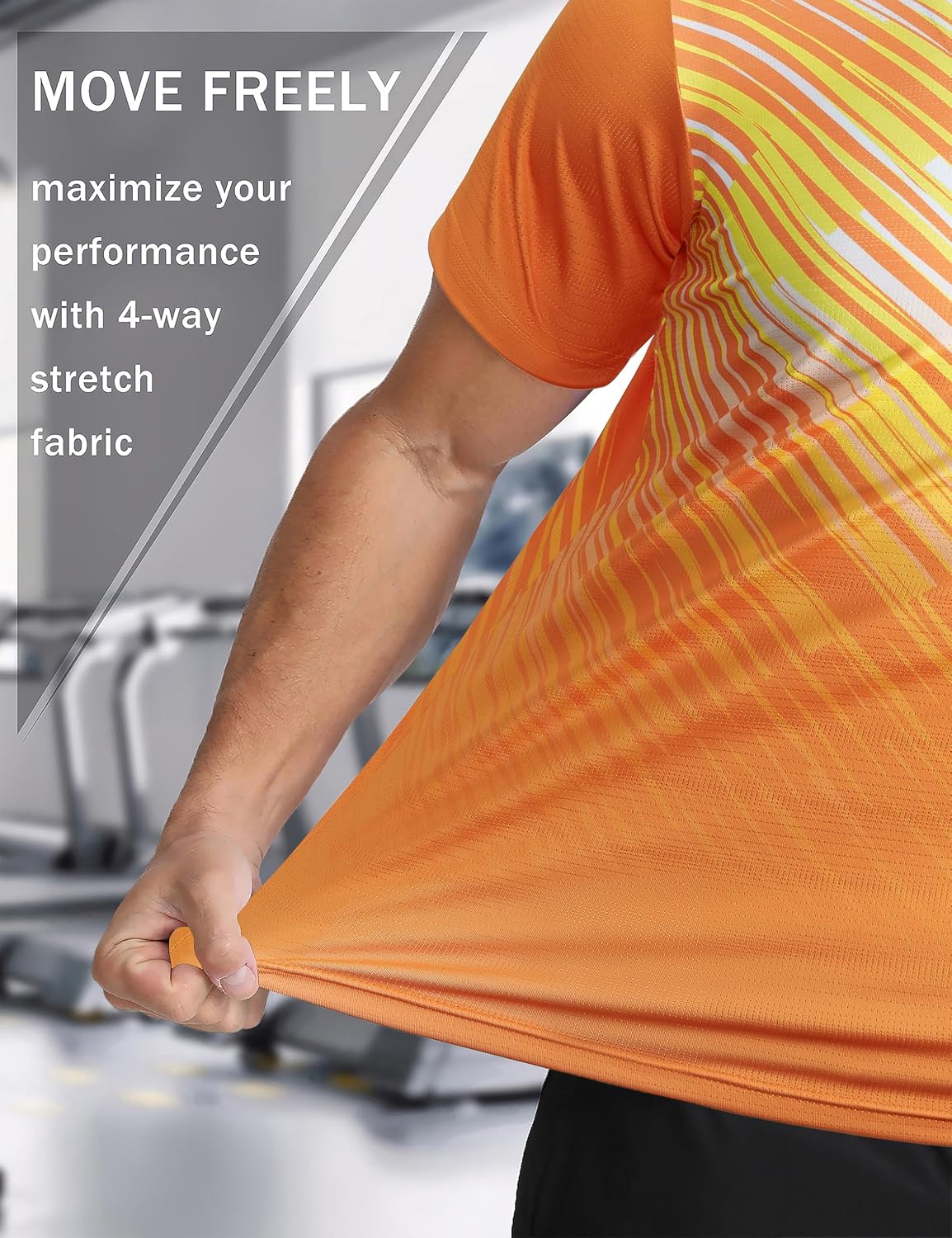 Detalle de APTRO Herren Sport Funktionsshirt: Schnelltrocknend, elastisch und komfortabel für Training & Freizeit