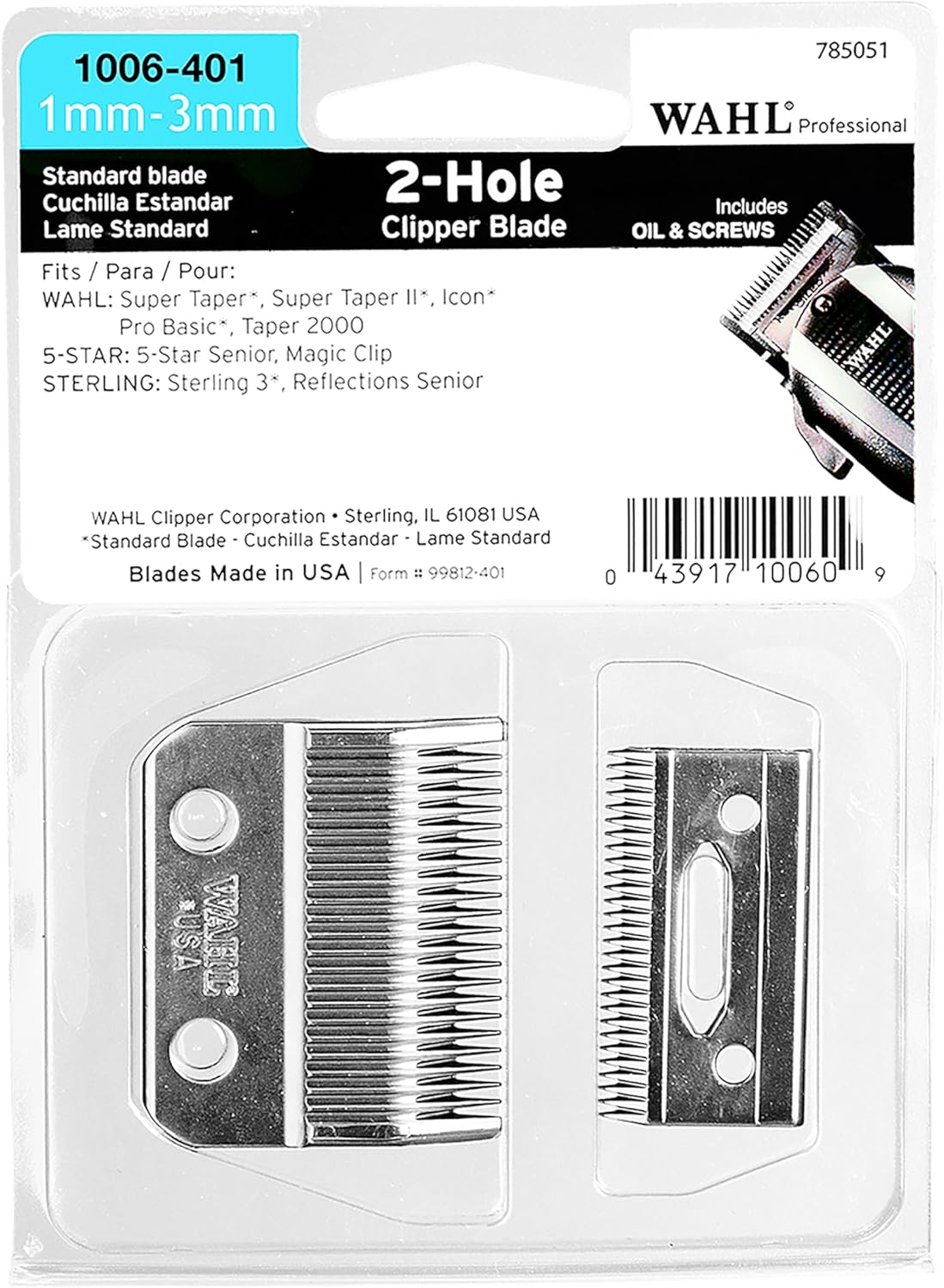 Thumbnail 2 de WAHL Standard Blade 1–2 mm – Präzisionsgehärteter Ersatzschneidsatz
