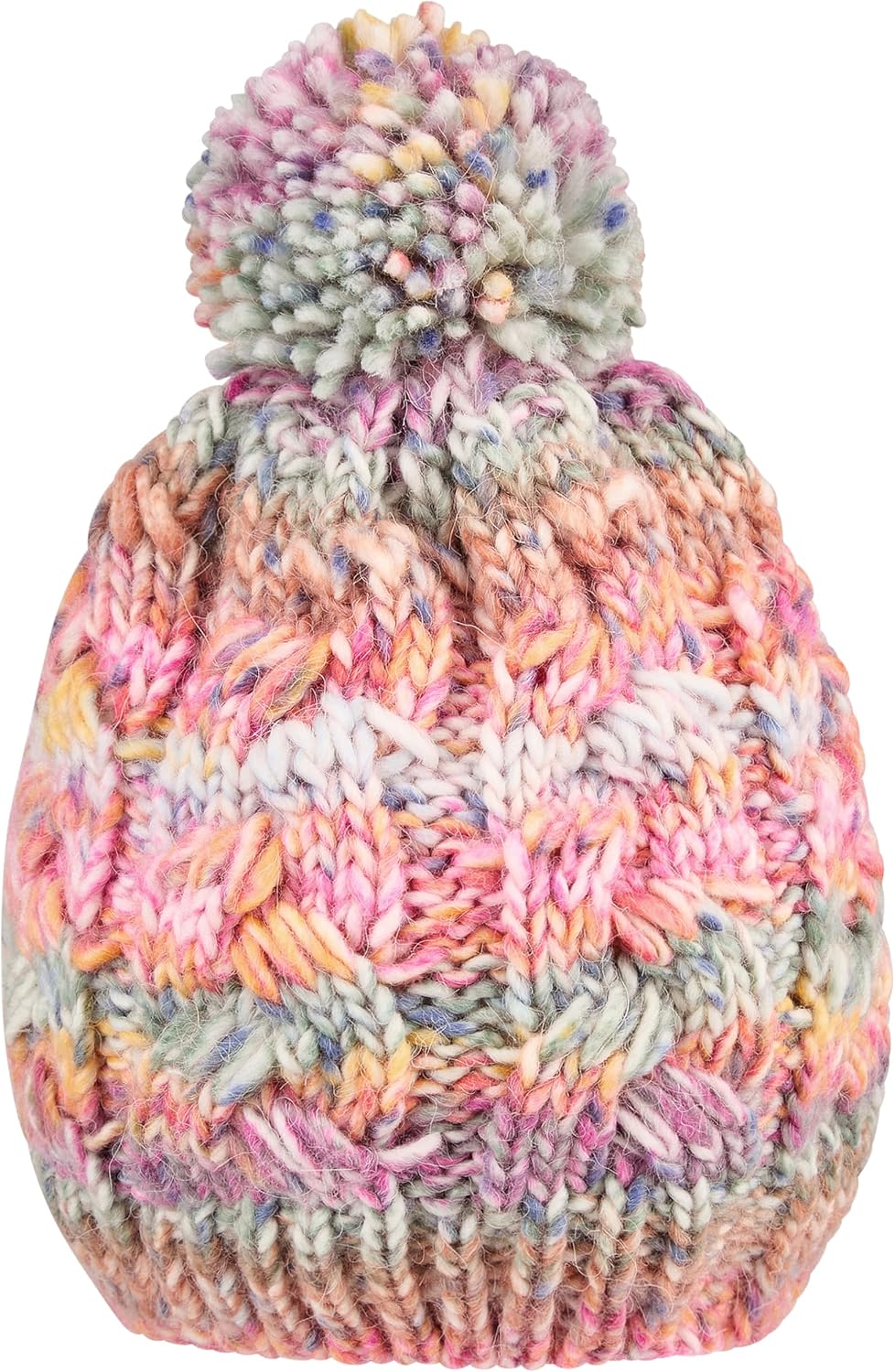 Detalle 2 de Sterntaler Mädchen Beanie-Mütze Bommelmütze Farbmix – Wollanteil, Beerenrosa, Größe 55