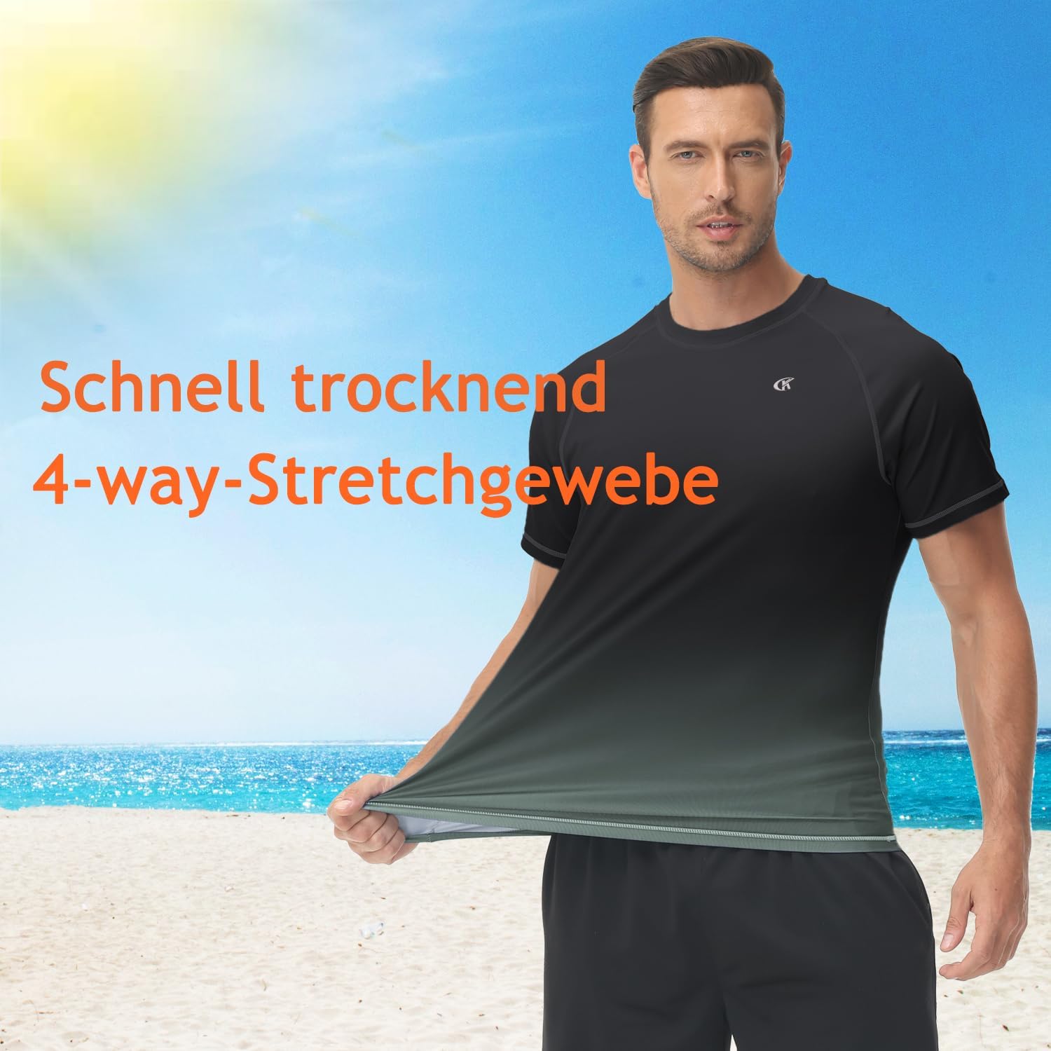 Thumbnail 4 de Huayuzh Herren UV Shirt Rashguard – Schnelltrocknendes, atmungsaktives LL-Shirt für Surf, Wandern und Alltag