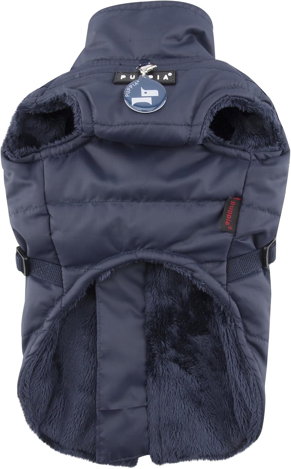 Detalle de Puppia PAQD-VT1463 Wilkes – zimowy płaszcz dla psa XL, ciemnoniebieski