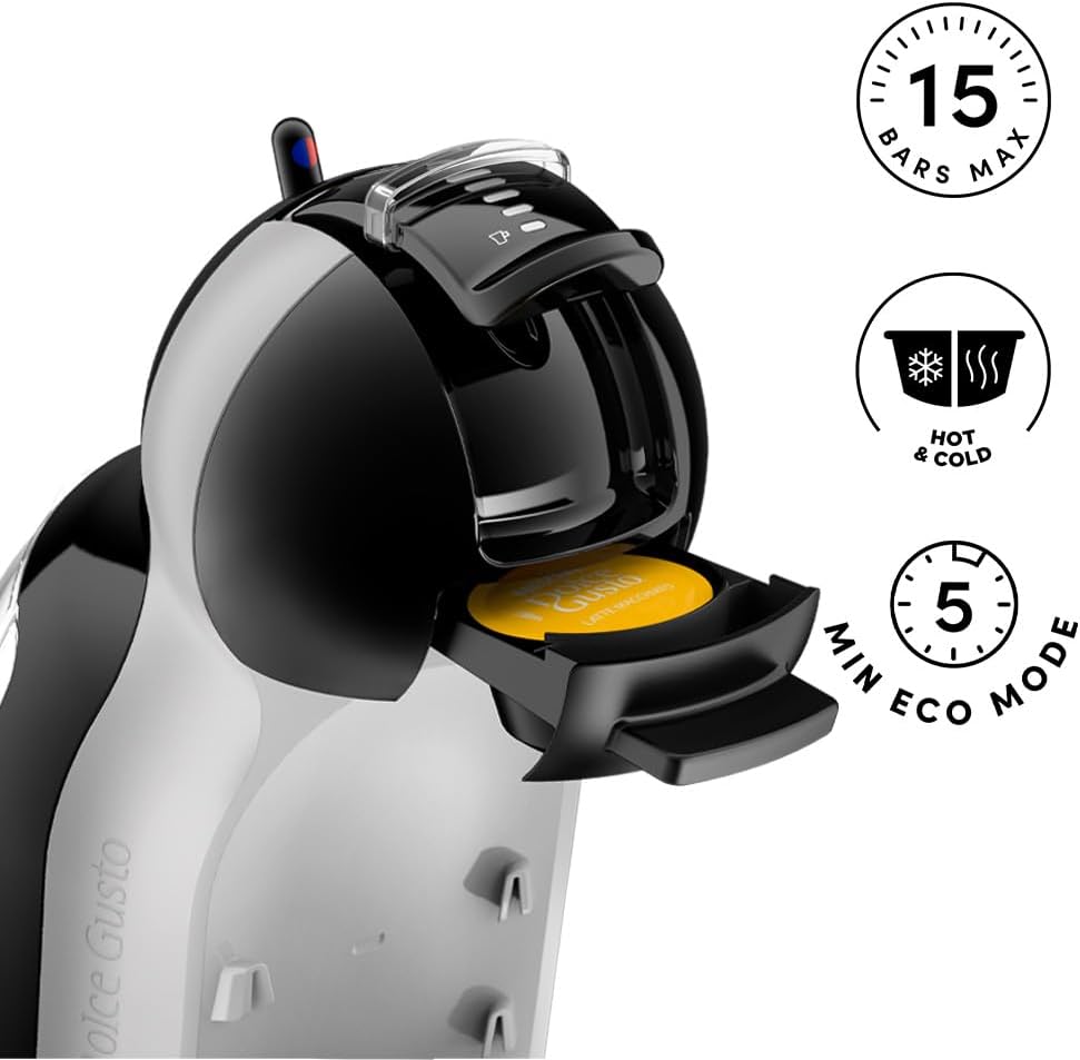 Thumbnail 3 de NESCAFÉ Dolce Gusto Mini-Me Automatic Coffee Machine – Black & Arctic Grey Starter Kit by De’Longhi (EDG155.BG)