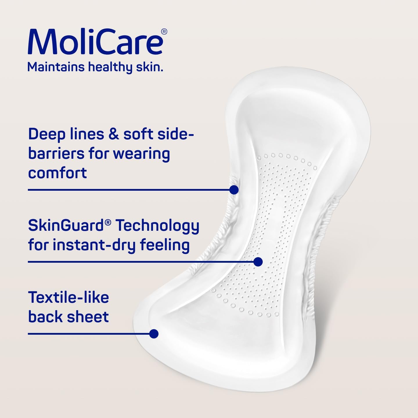 Detalle de MoliCare lady Pad 5 kropli – bardzo długie wkładki nocne, 40 cm, 168 szt.