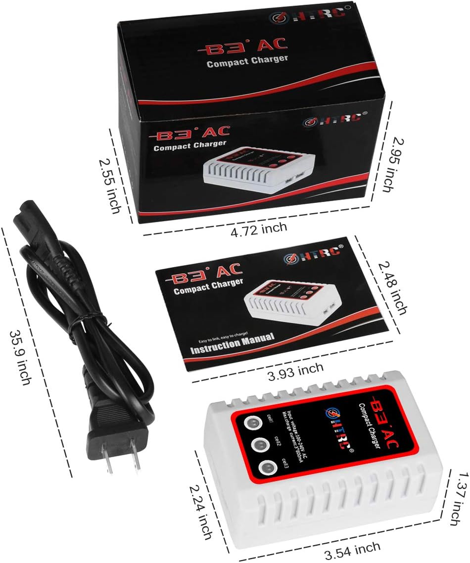 Thumbnail 6 de Haisito B3 Lipo Ladegerät für 2S/3S Akkus (100–240V) – kompaktes Schnellladegerät mit Balancer