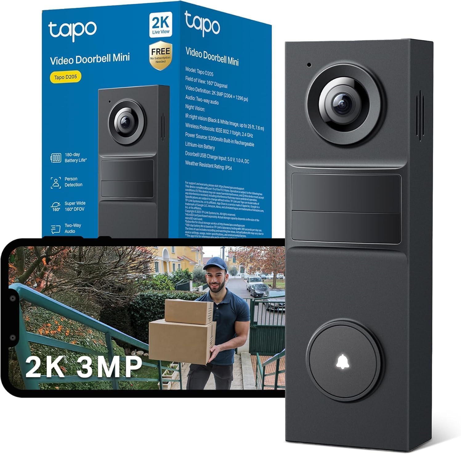 Detalle de Tapo D205 sonnette 180 j