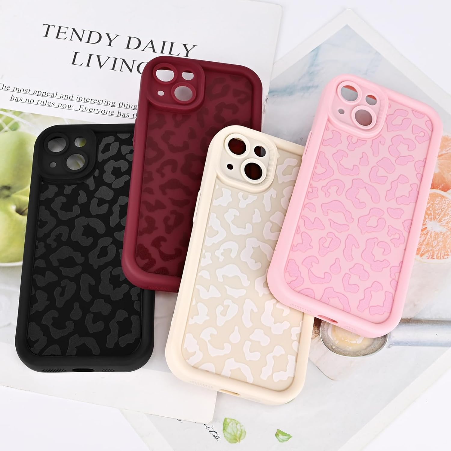 Thumbnail 6 de Newseego iPhone 13 Case with Leopard Print – Soft TPU, Shockproof Protective Cover (Black)