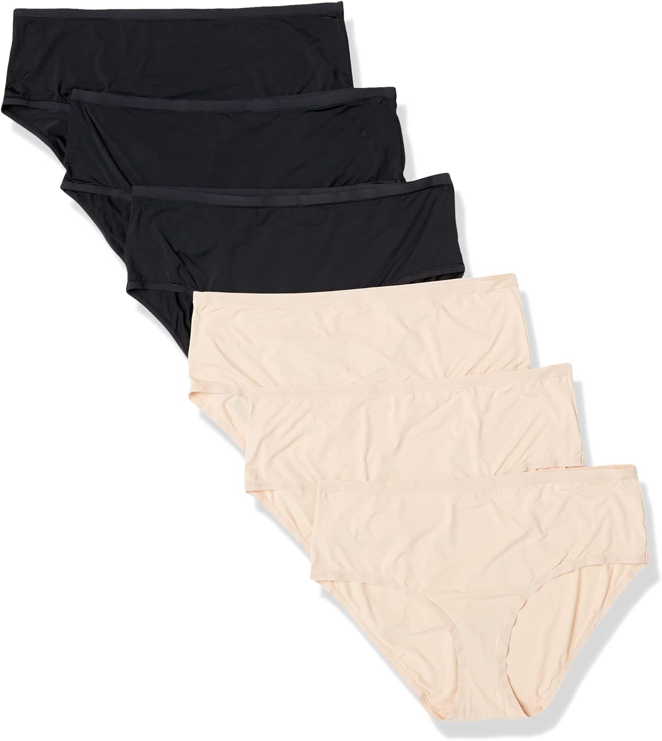 Thumbnail 5 de Amazon Essentials Women’s Mid Rise Underwear (Pack of 6) – Soft microfibre midi briefs (plus sizes available)