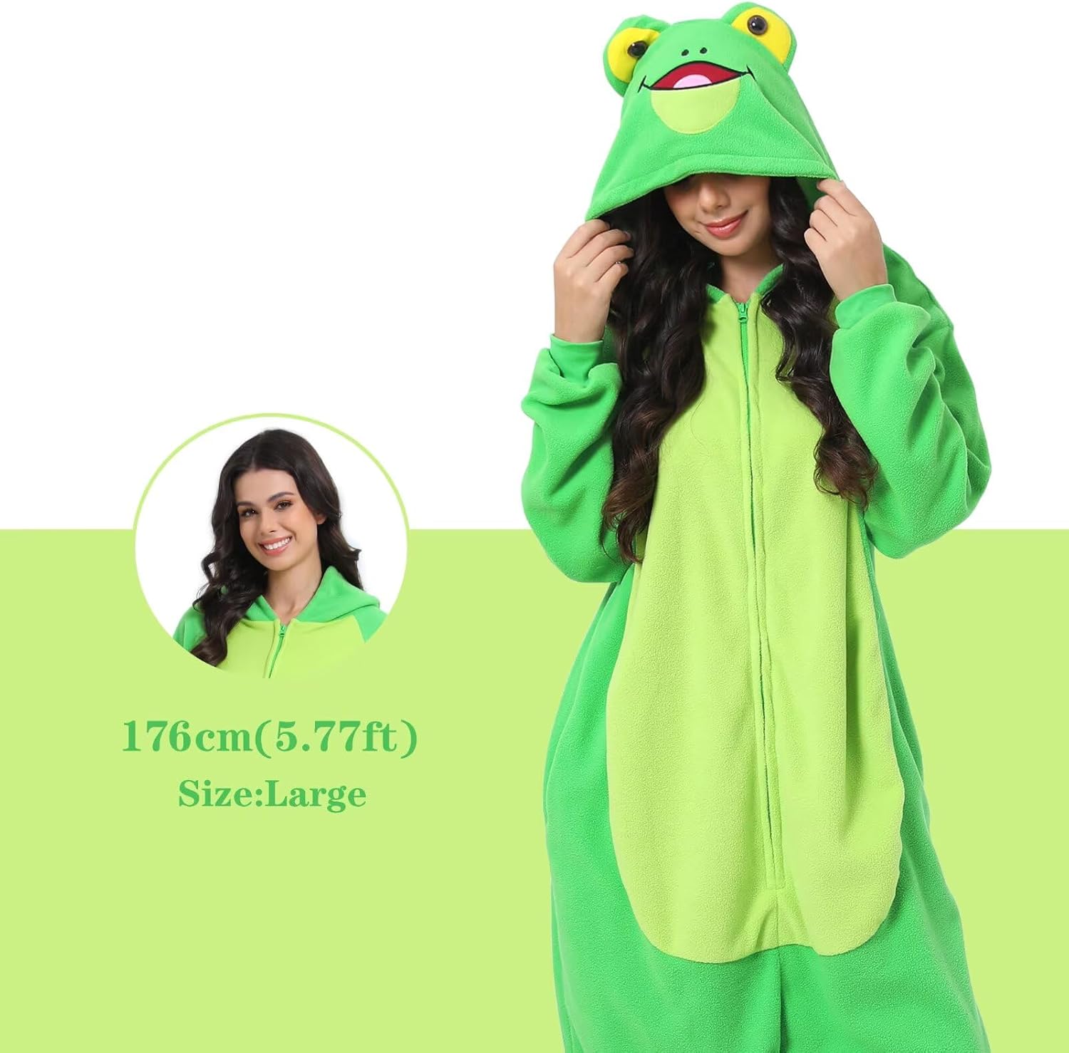 Detalle de LBJR Tier Onesie Jumpsuit für Karneval, Halloween & Cosplay (Schlafanzug-Overall) – Erwachsene