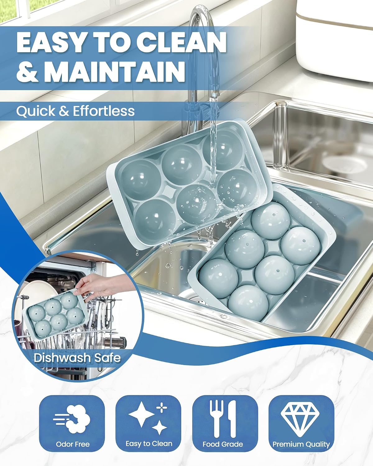 Detalle de Cigorea Ice Cube Tray, 1.93-Inch
