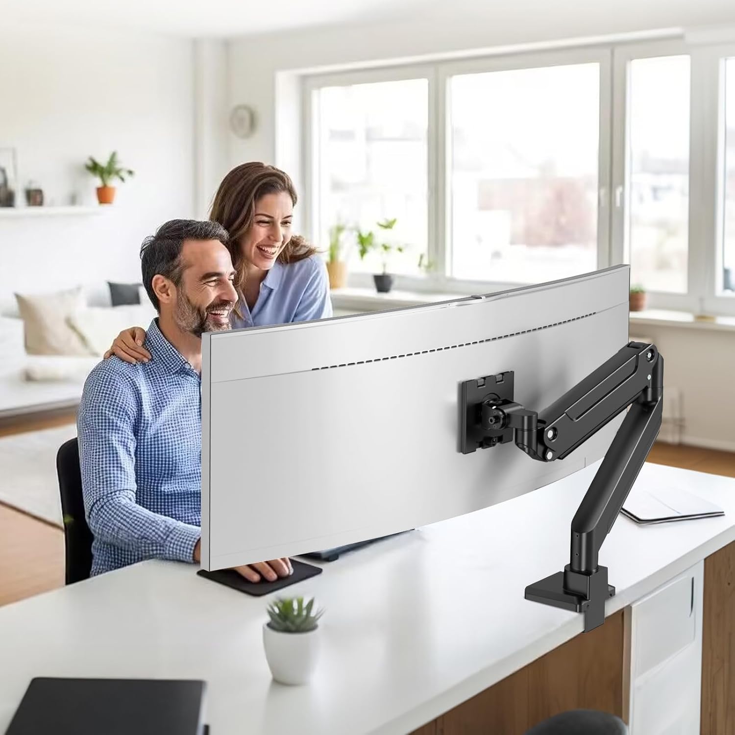 Thumbnail 4 de PUTORSEN Monitorhalterung für 17–49 Zoll (bis 20 kg) mit VESA 75/100 und Gasfeder