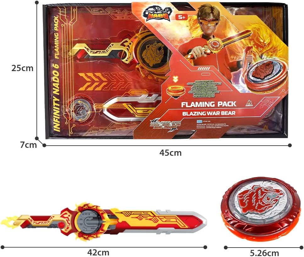 Thumbnail 5 de Infinity Nado Split Metal Toy Flaming Pack Blazing War Bear – metalowy bączek 2 w 1