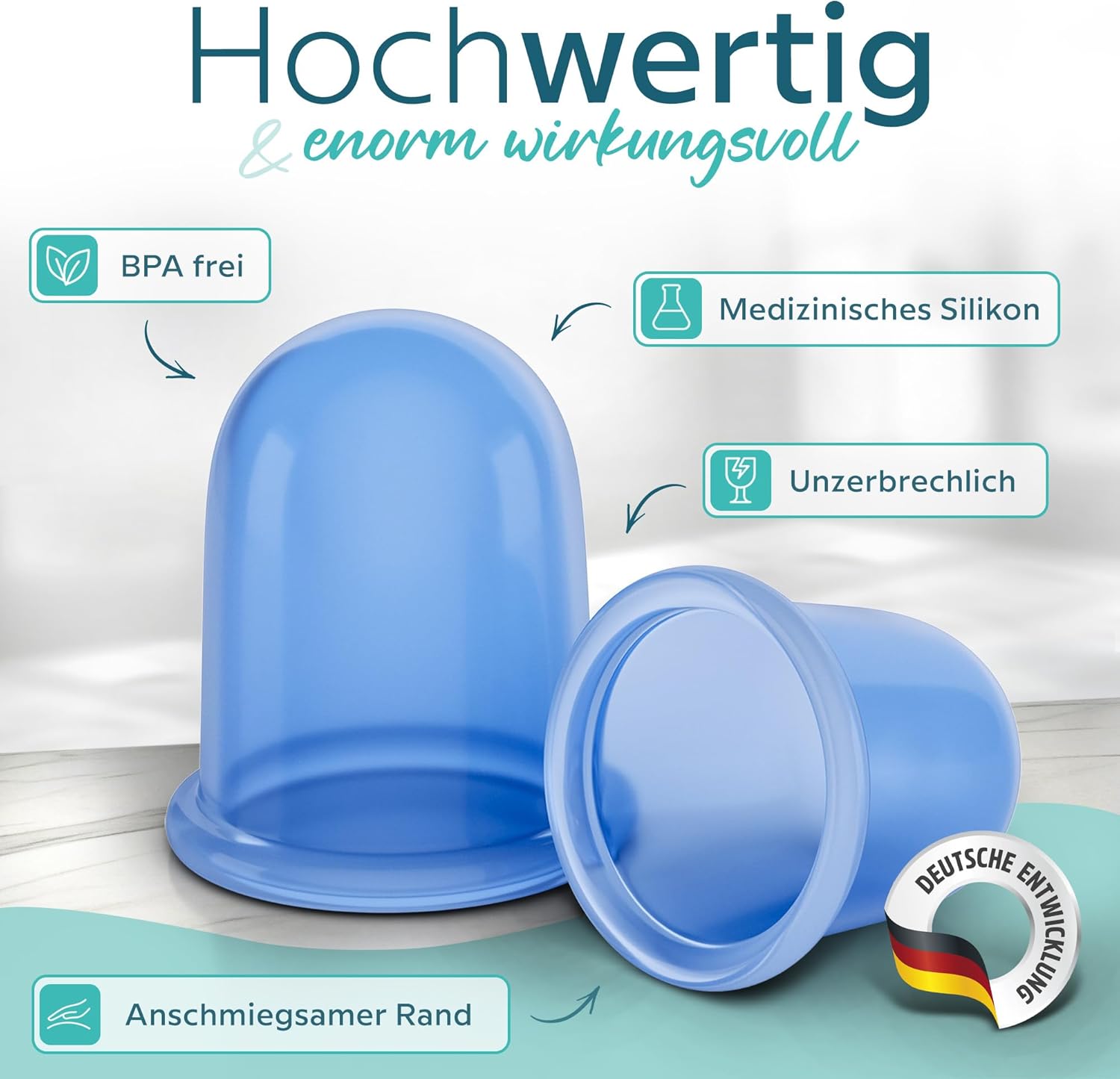 Thumbnail 2 de KURGLAS Das Original Schröpfgläser Silikon 2er Set