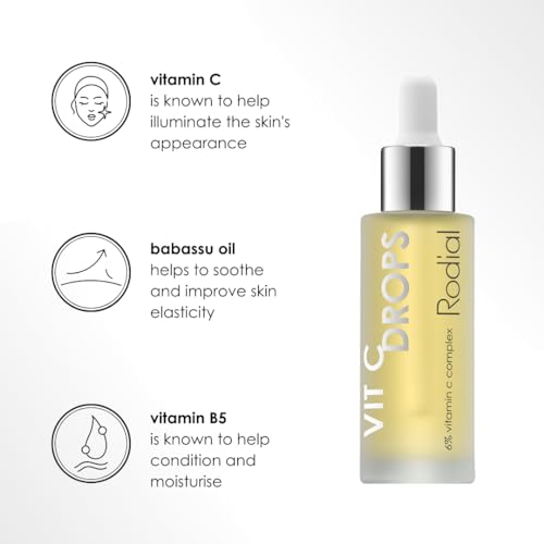Detalle de Rodial Vit C Booster Gouttes 31 ml – Sérum visage léger à la vitamine C pour un teint lumineux