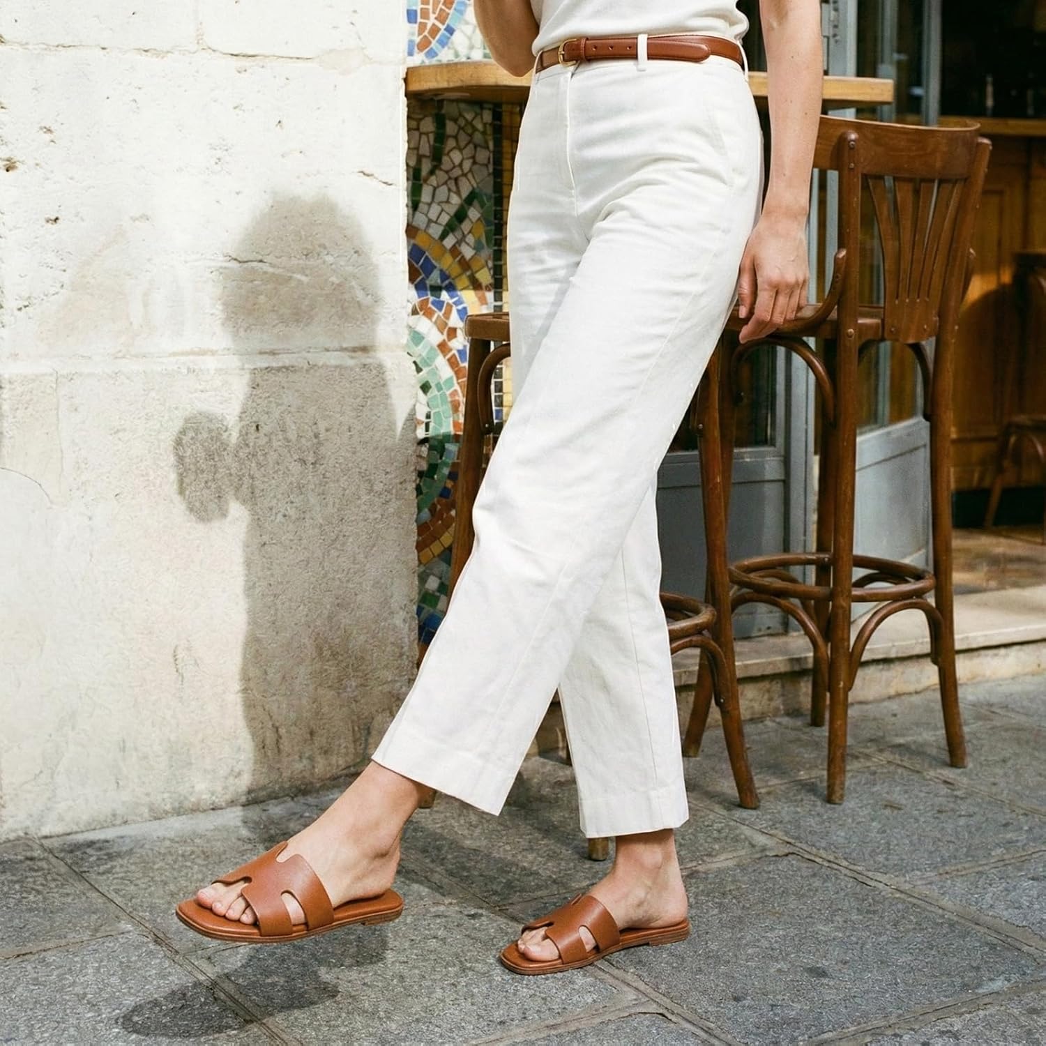 Thumbnail 2 de Rihero Dressy Flat Leather Slide Sandals 👡