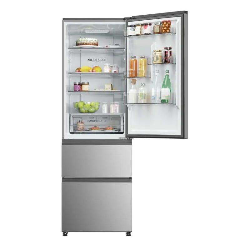 Thumbnail 3 de Frigorífico Combi Haier HTR3618CNMG No Frost 185 cm 360 L C Plata: eficiencia y accesibilidad para tu cocina