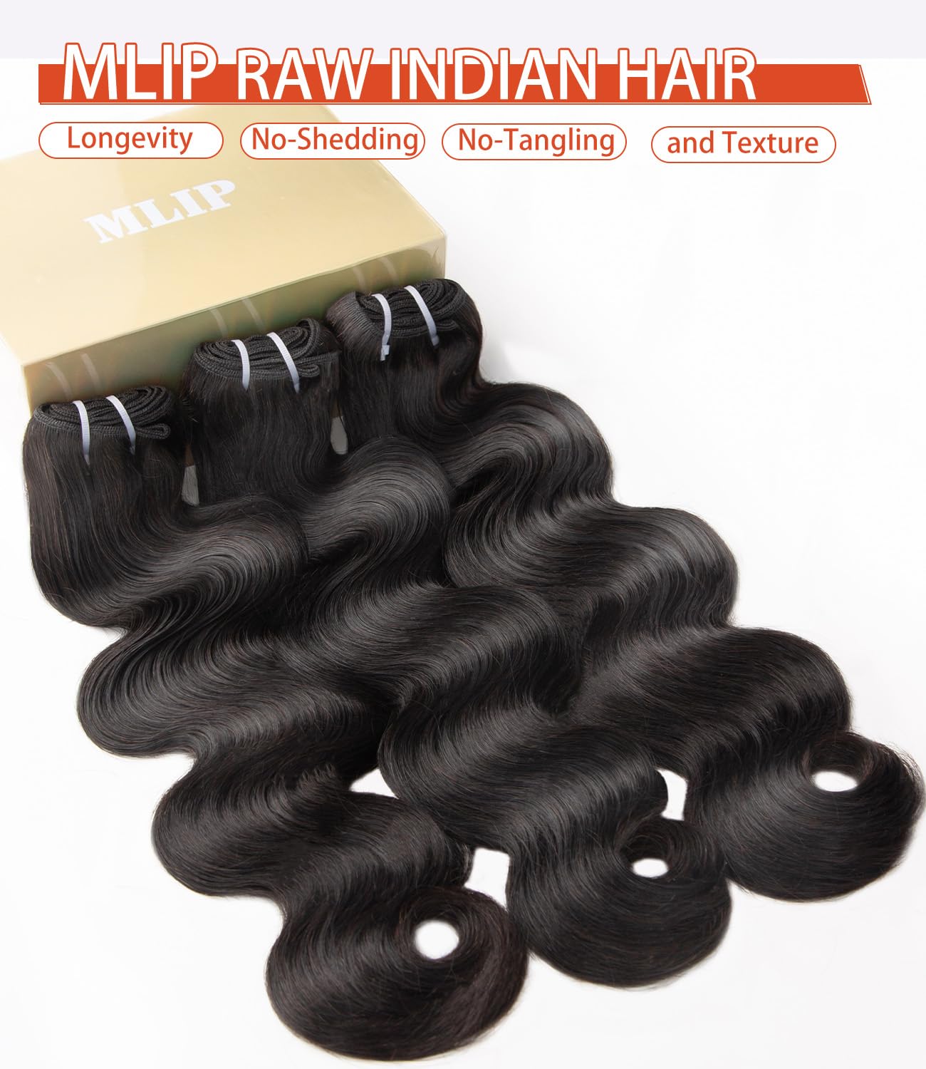 Thumbnail 2 de MLIP Raw Bundles 16-20 Inch Body Wave 💇♀