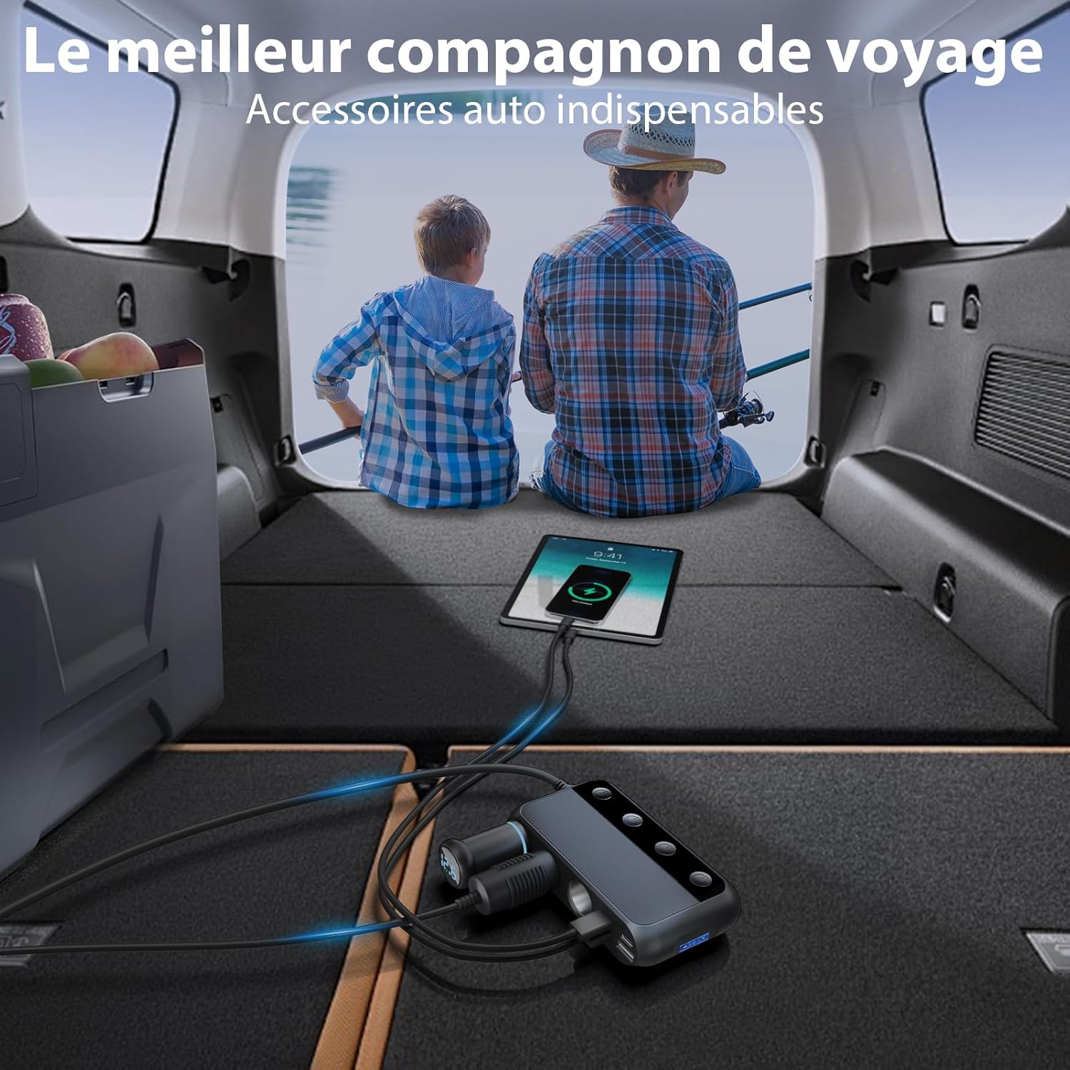 Thumbnail 5 de Cargador Coche 9-en-1 USB-C PD 30W ⚡ con 3 Tomas