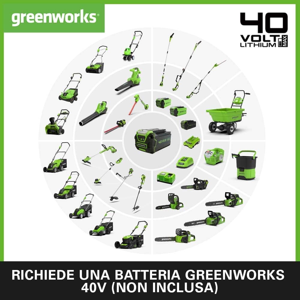 Thumbnail 4 de Greenworks GD40CS18 motosega a batteria 40 cm con motore brushless (solo corpo, senza batteria)
