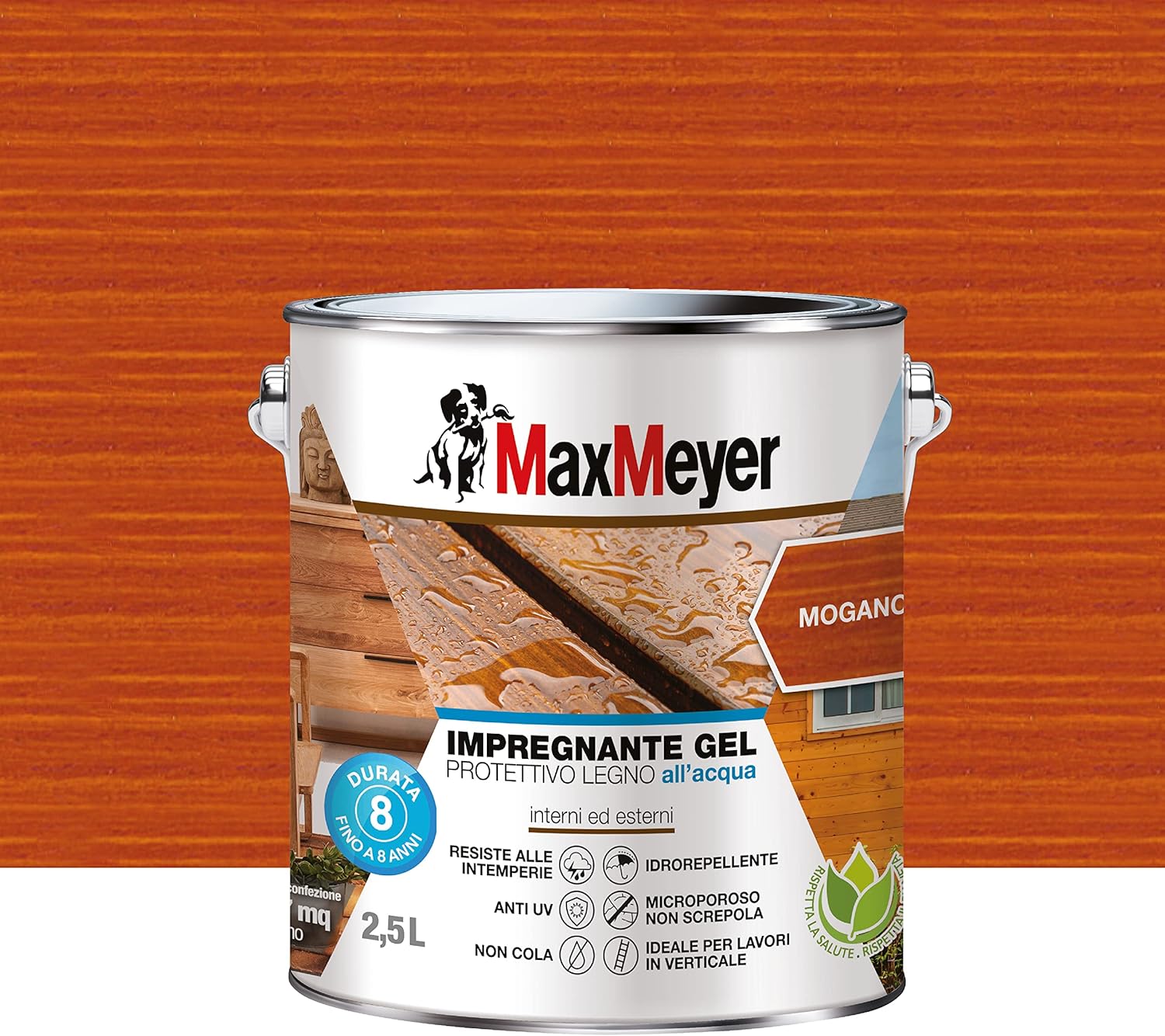Detalle 2 de MAXMEYER Impregnante Gel Acqua Mogano 2,5 L