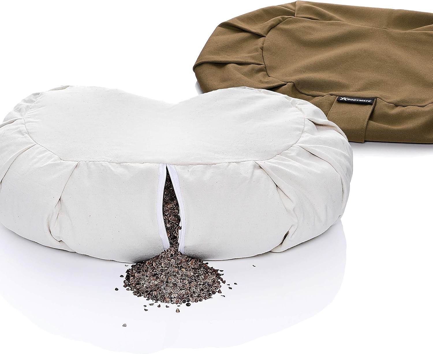 Thumbnail 5 de BODYMATE cuscino da yoga a mezzaluna in grano saraceno 42×30×15 cm