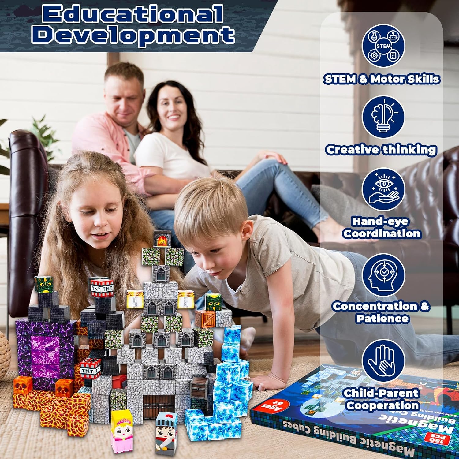 Detalle 2 de GraceDuck Magnetic Blocks 150 PCS
