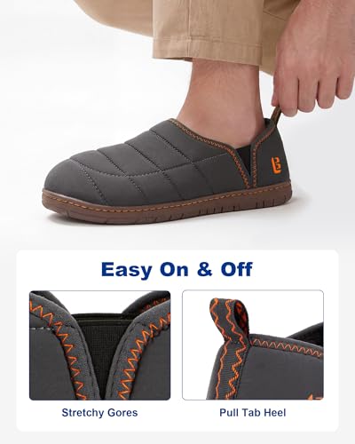 Thumbnail 5 de LongBay Men's Two-Tone Slippers Cushy Memory Foam Indoor/Outdoor, Grey (Size 11)