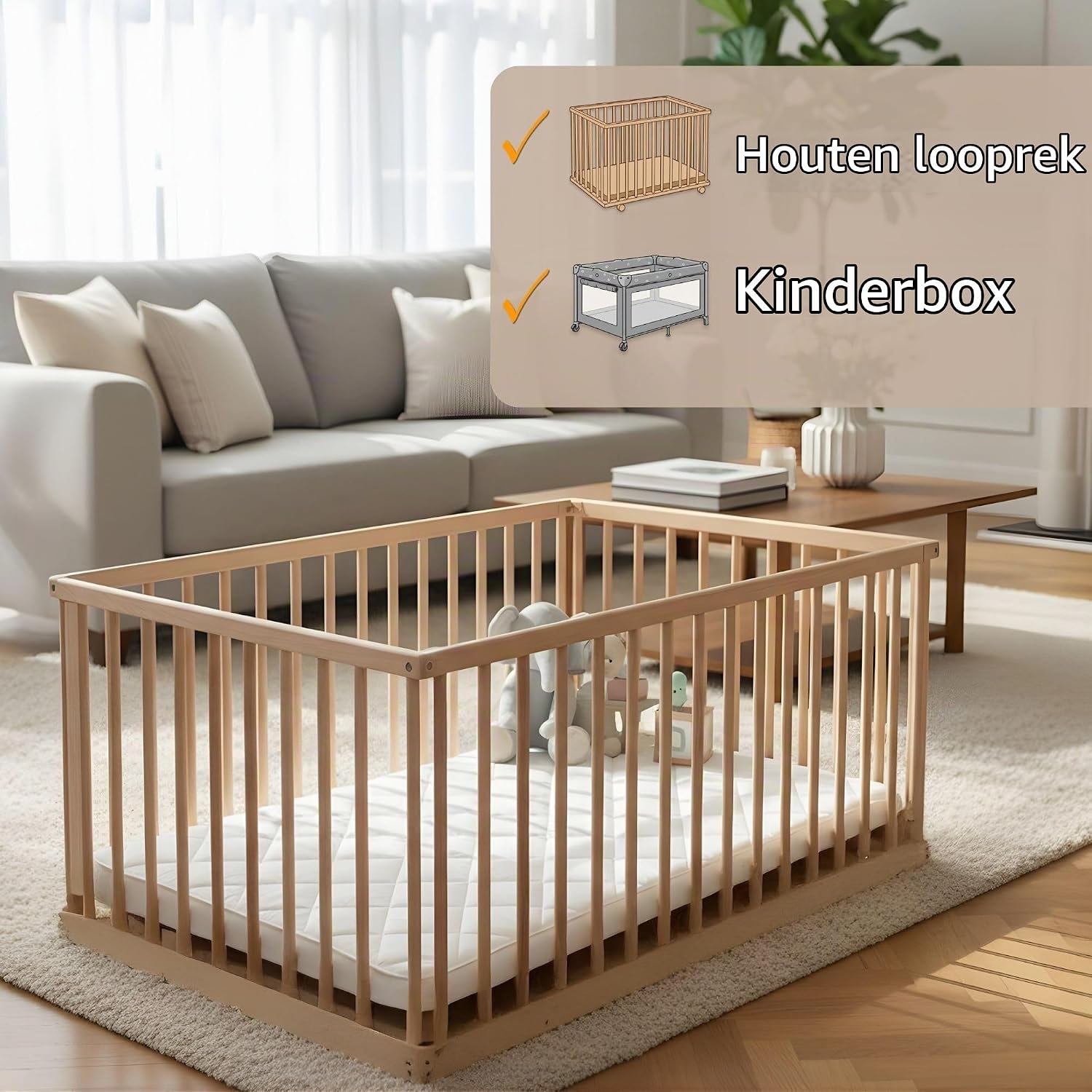 Detalle de Totsy Baby Modello_100x75_TotsyBaby boxmatras 75x100 cm, schuim, oprolbaar, wit