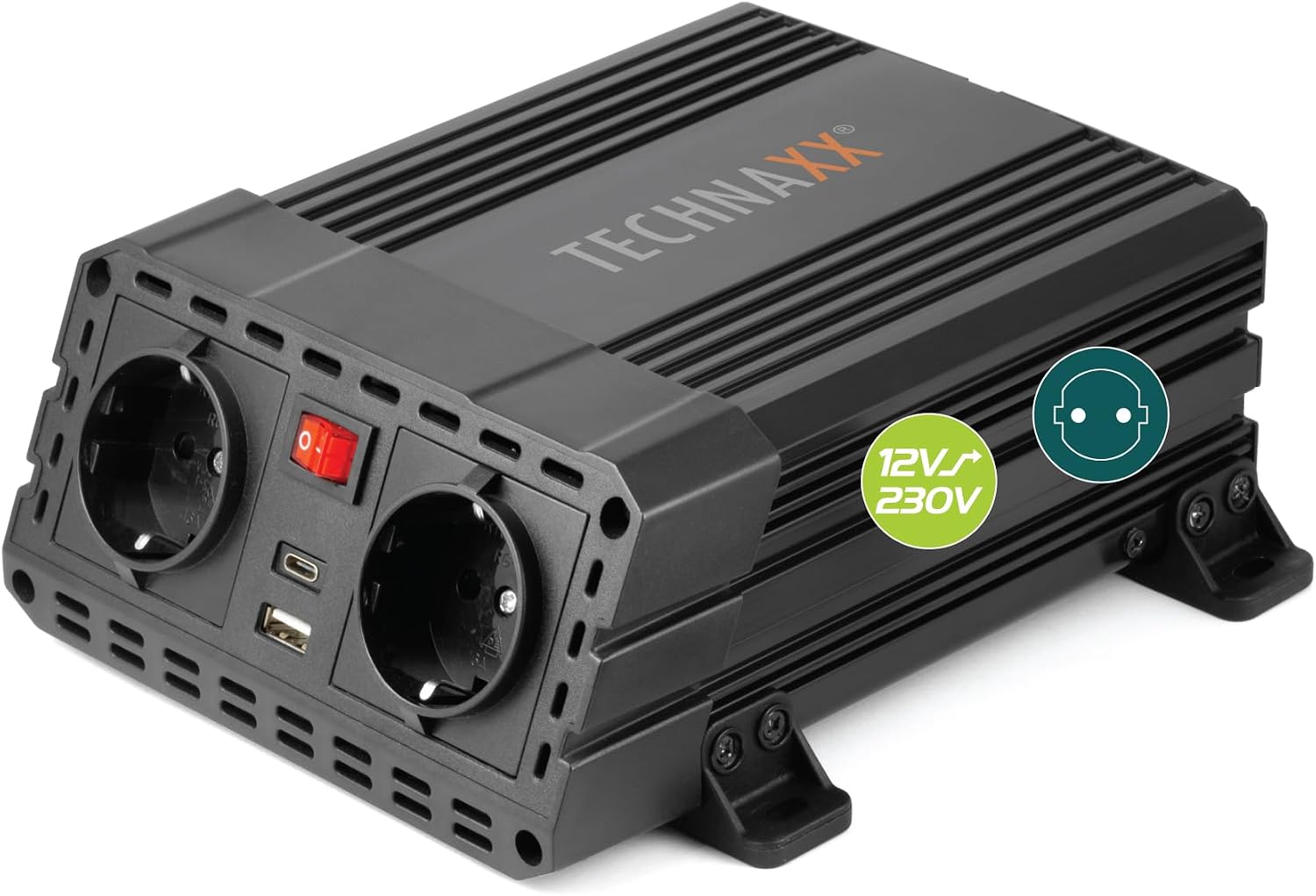 Detalle de Technaxx TE19 Wechselrichter 600W 1200W Spitze