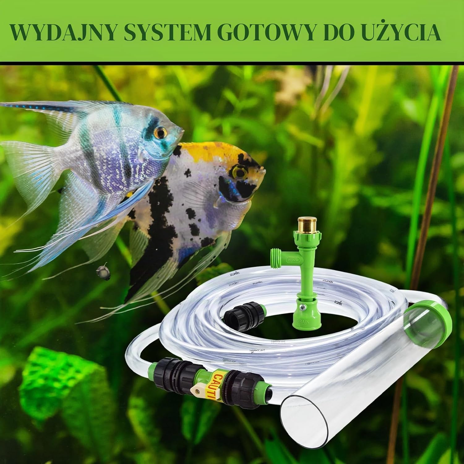 Detalle de Python Products Python System – system do czyszczenia akwarium i wymiany wody, wąż 8 m