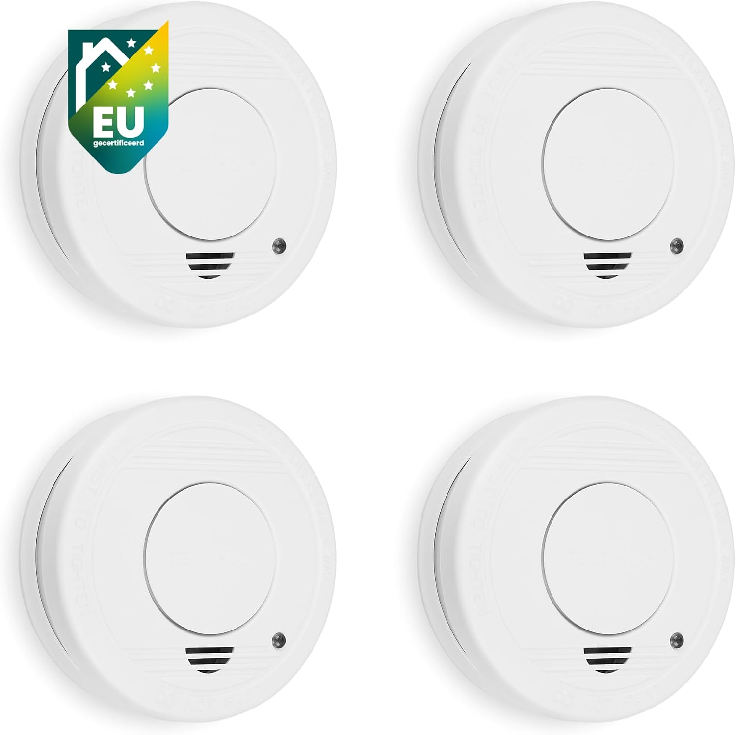 Detalle de Smartwares RM250/4 rookmelders, set van 4 met 85 dB-alarm en testknop