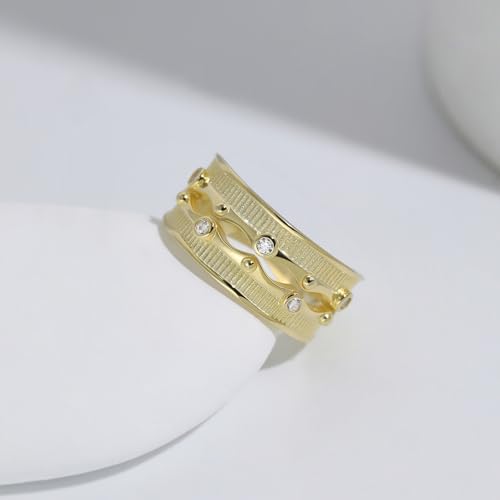 Thumbnail 3 de Meissa Gold Thumb Rings for Women: Non Tarnish, Adjustable Stackable Ring with Cubic Zirconia