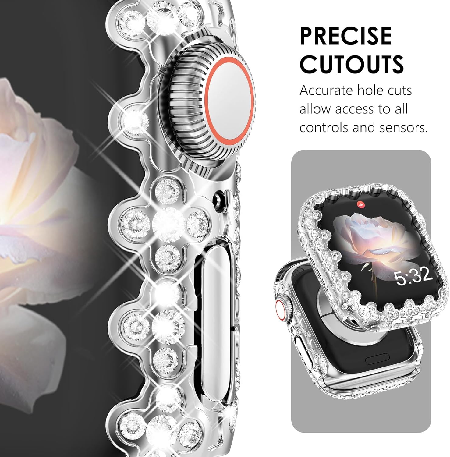 Thumbnail 2 de Fullife Bling Case for Apple Watch 46mm (Series 10/11) - Silver