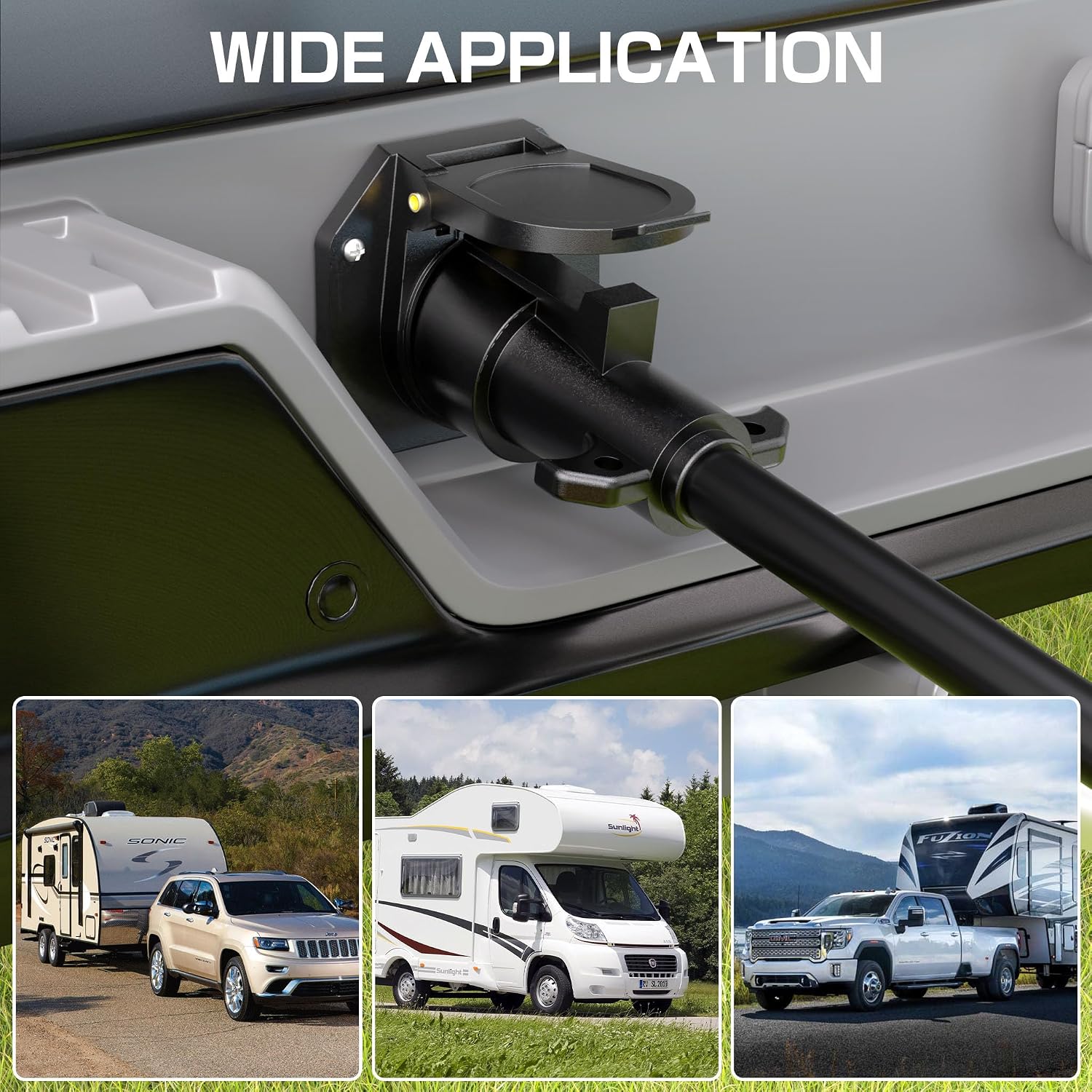 Thumbnail 6 de Deluwire 8 FT 7 Pin Trailer Plug: Heavy-Duty Wiring Harness for Trailers, RVs, and Campers