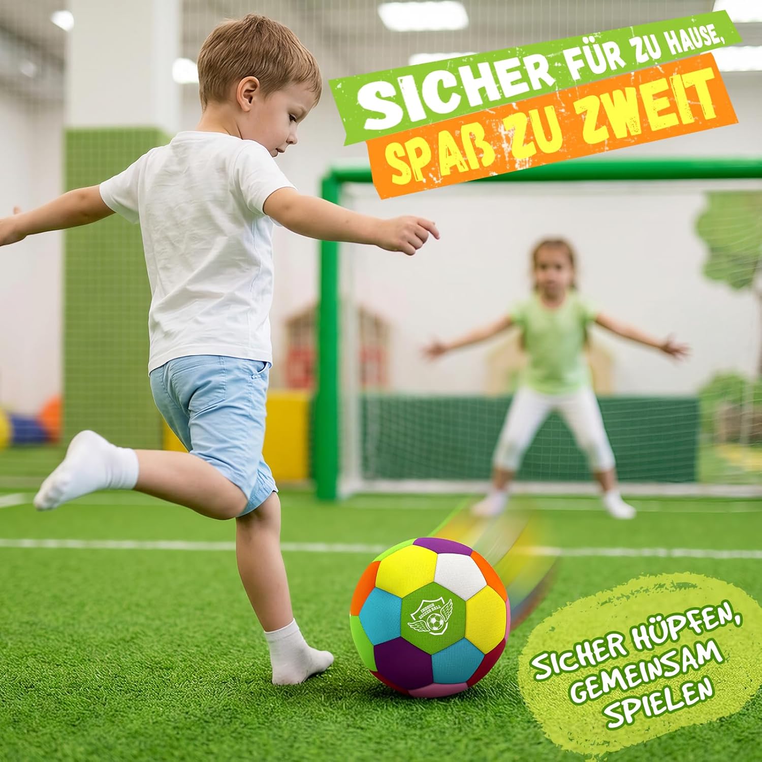 Thumbnail 2 de Jofuni Indoor-Fußball-Trainingsball Standardgröße 4 – weicher Hallenball für Zuhause (3–12 Jahre)