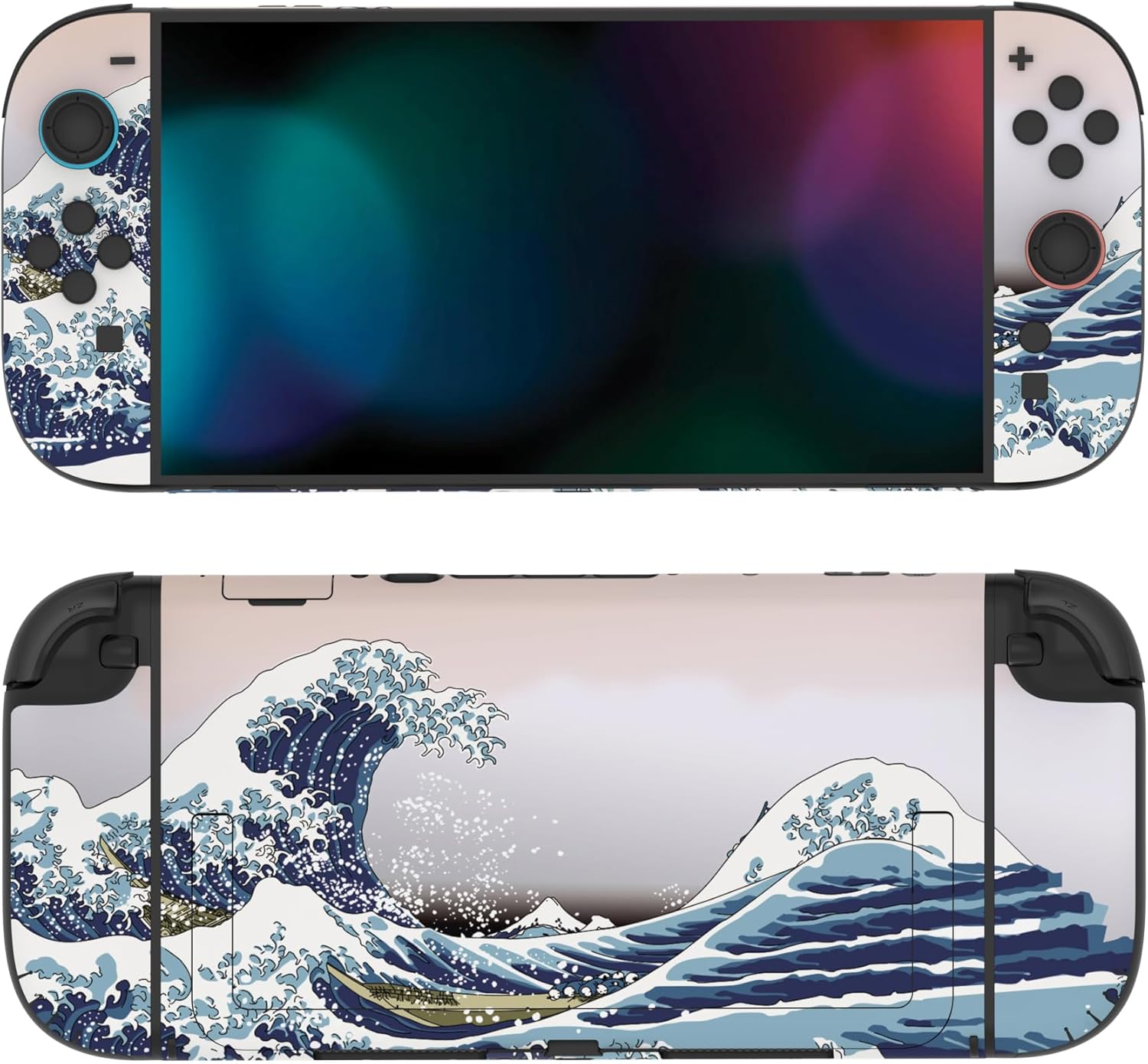 Thumbnail 3 de PlayVital Full Set Protective Skins for Nintendo Switch 2 (Console, Joy-Con & Dock) – The Great Wave