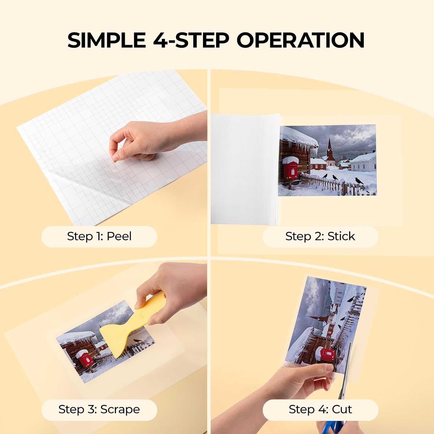 Thumbnail 6 de HTVRONT Self-Adhesive Laminating Sheets, 50 Pack, 9" x 12", 4 mil