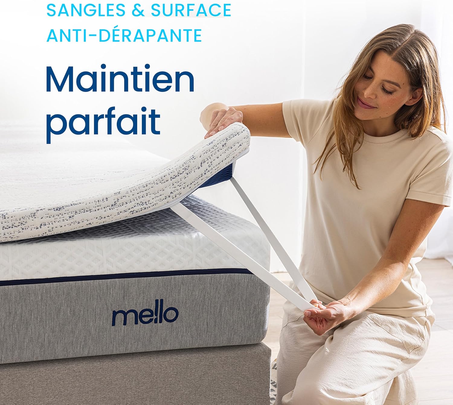 Thumbnail 5 de Surmatelas 90 x 190 - Viscosoft, Gel 5 cm Mémoire de forme avec Housse en Bambou déhoussable
