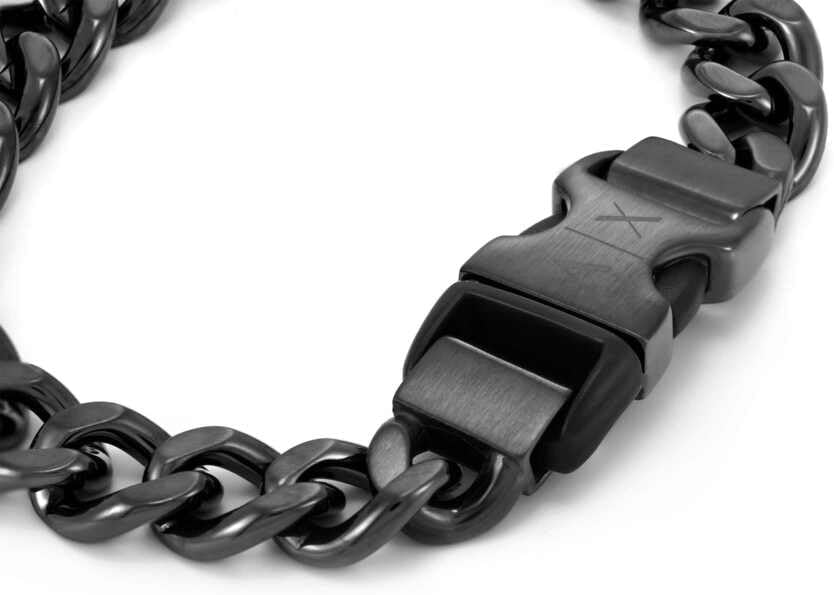 Thumbnail 2 de Armani Exchange Bracciale da uomo in acciaio inossidabile con chiusura a fibbia – nero
