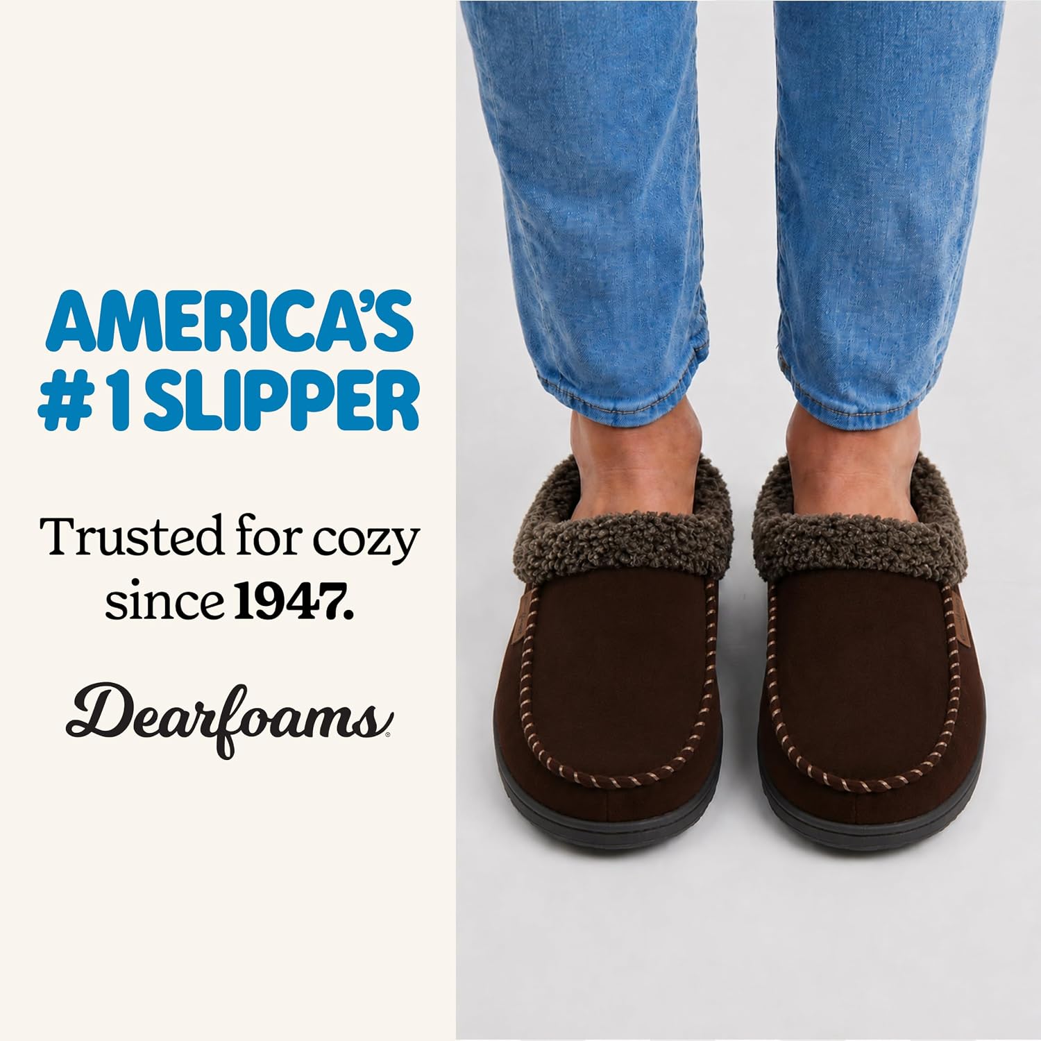 Detalle 2 de Dearfoams CUSX1 31233 Men's Breathable Memory Foam Clog Slippers