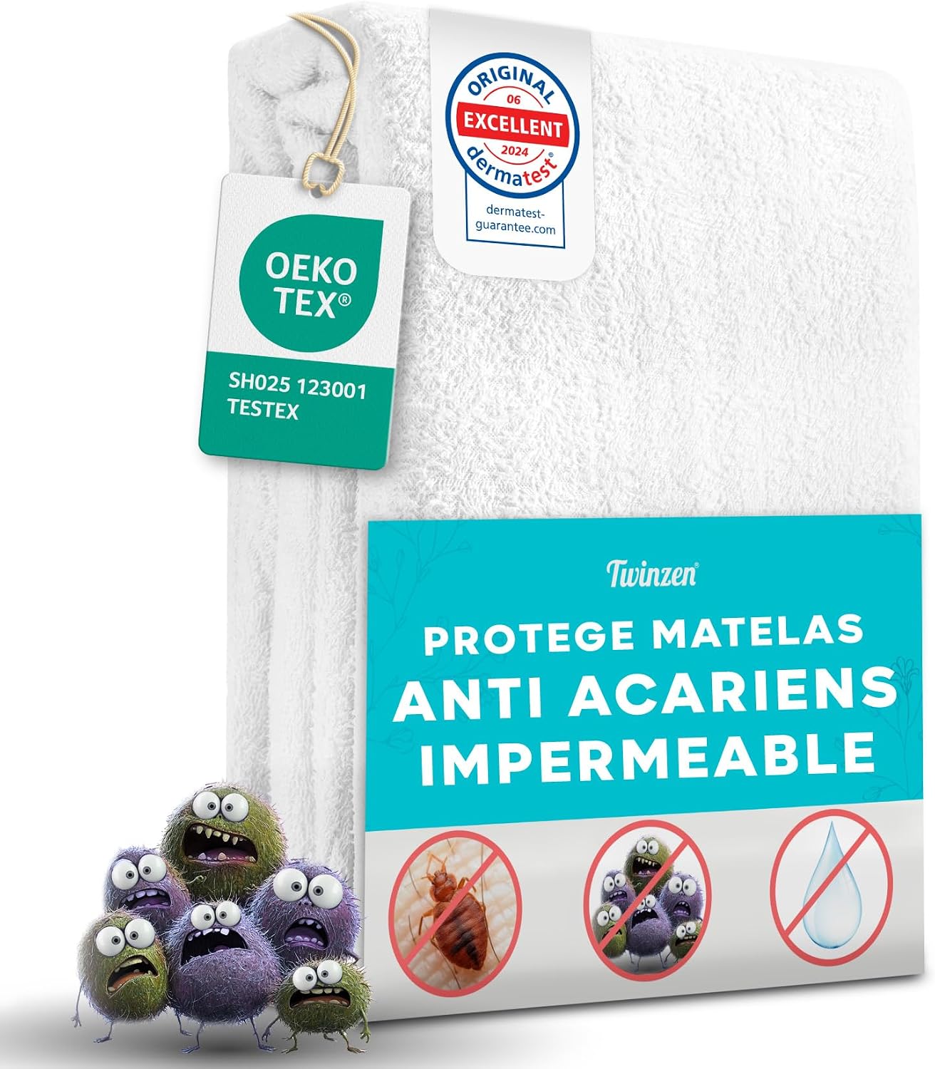 Detalle de Twinzen Housse Matelas 140x200 cm