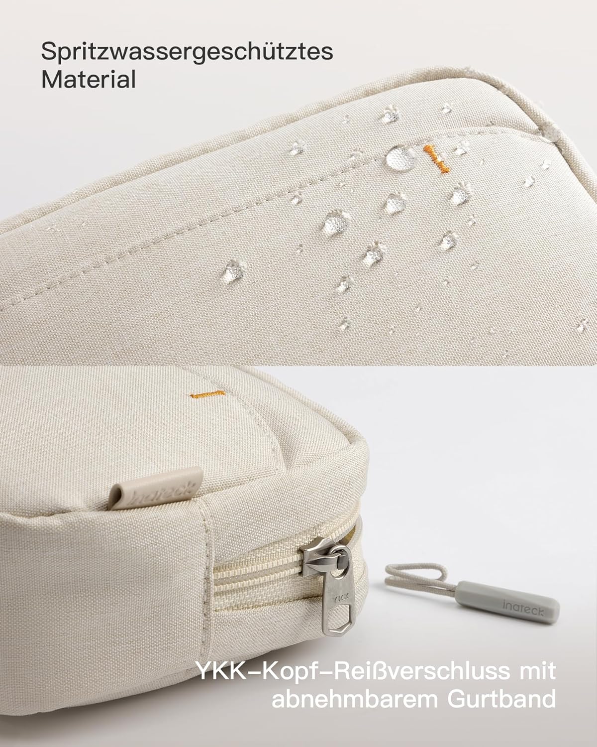 Thumbnail 3 de Inateck Kabeltasche Elektronik-Organizer (spritzwasserfest, 600D RPET) – Reise-Zubehör für Maus & USB-Stick