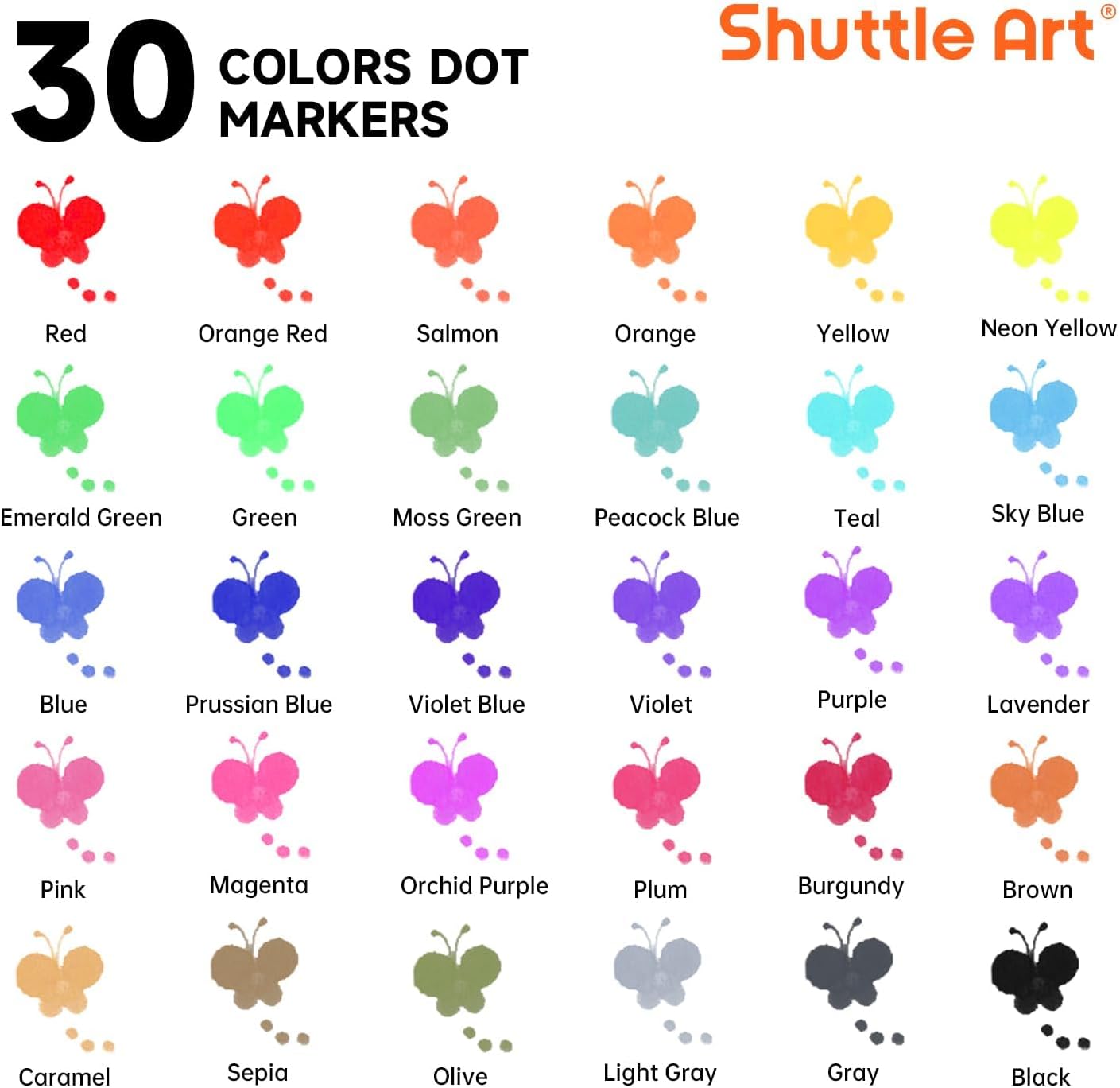 Thumbnail 1 de Shuttle Art Dot Markers 30 Colors 🎨