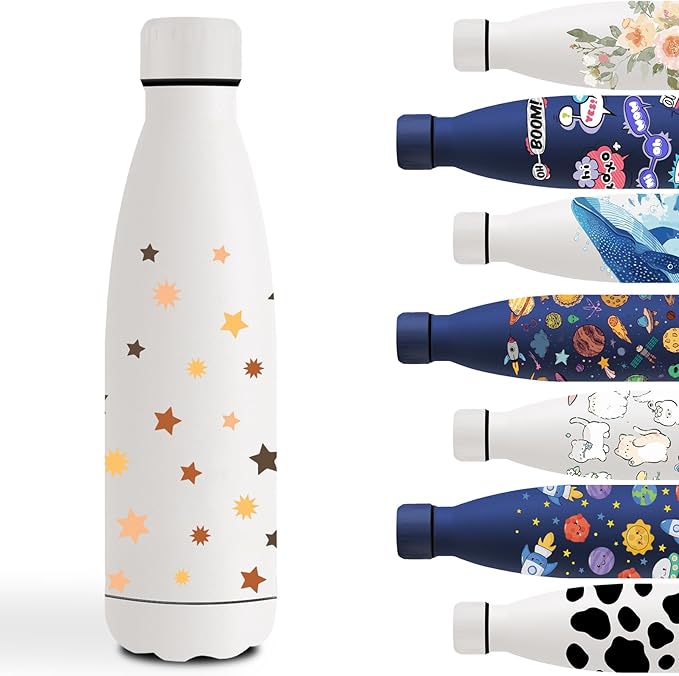 Detalle de Botella de Agua Acero Inoxidable 500ml - Estrella ⭐